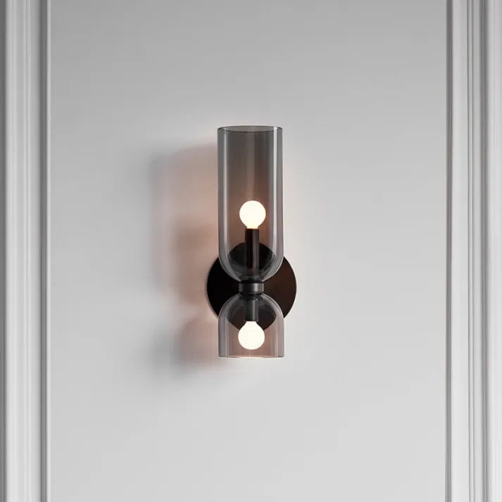 Modern Glass Wall Lamp Dual Layer Smoked Design - Product detail 13