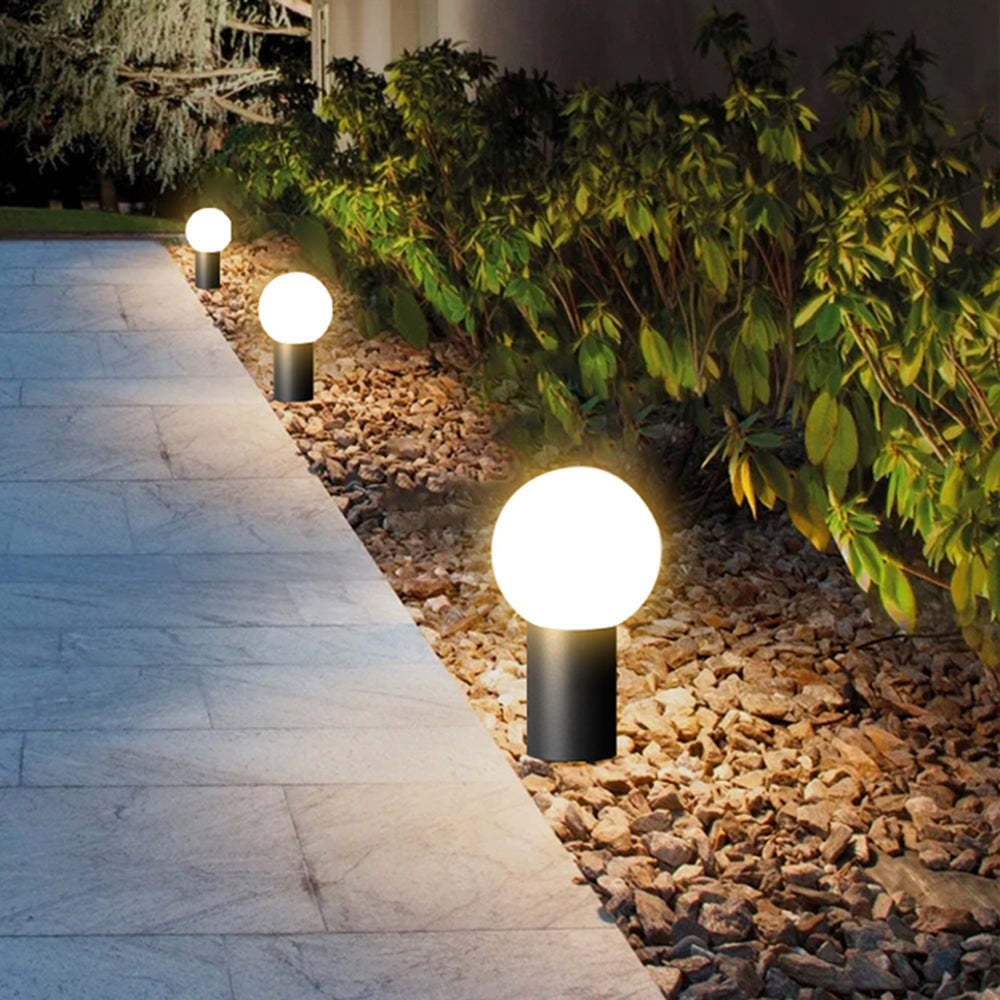 Modern Pathway Light Spherical LED Garden Lamp - Detailed view