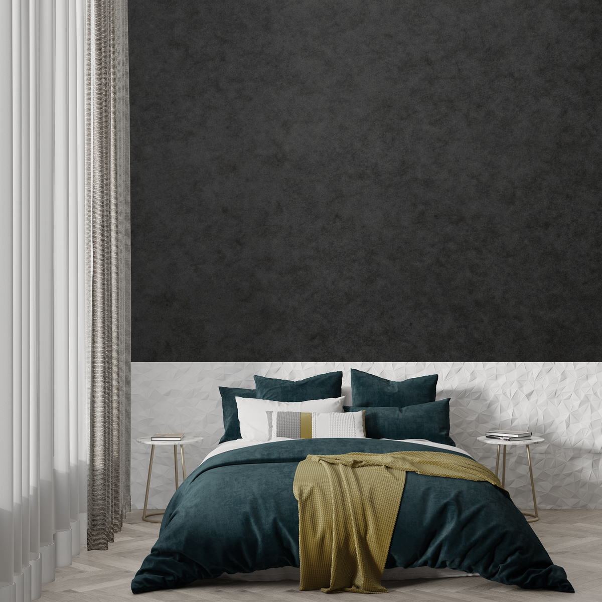 Textured Mural Wallpaper | Dark Grey Modern Design