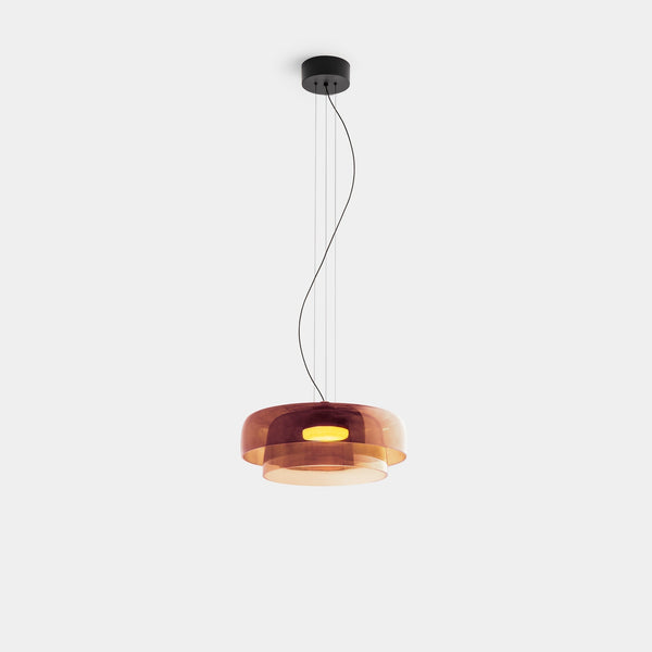 Nordic Glass Pendant Light Layered Green Shade Design - Product detail 10