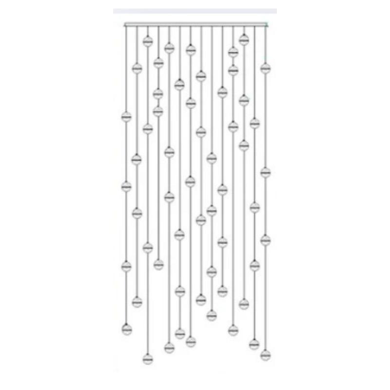 Modern Crystal Pendant Light Seeded Glass Sphere Cluster - Product detail 34