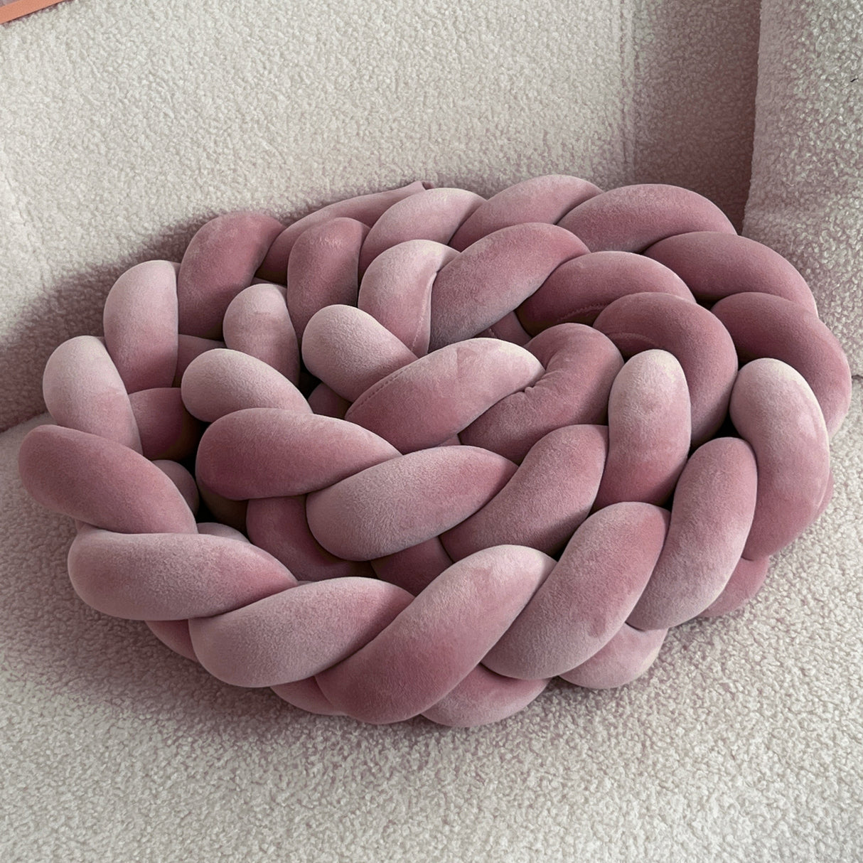 Braided Floor Cushion Chunky Knit Design in Cream - Product detail 22