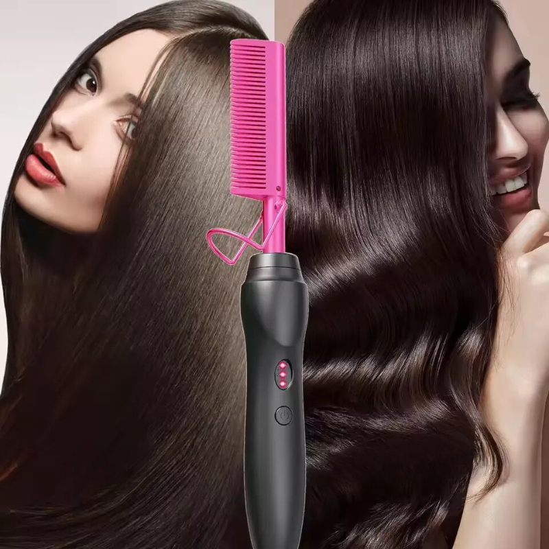 Electric Hair Straightening Comb Ceramic Heating Technology - Product example