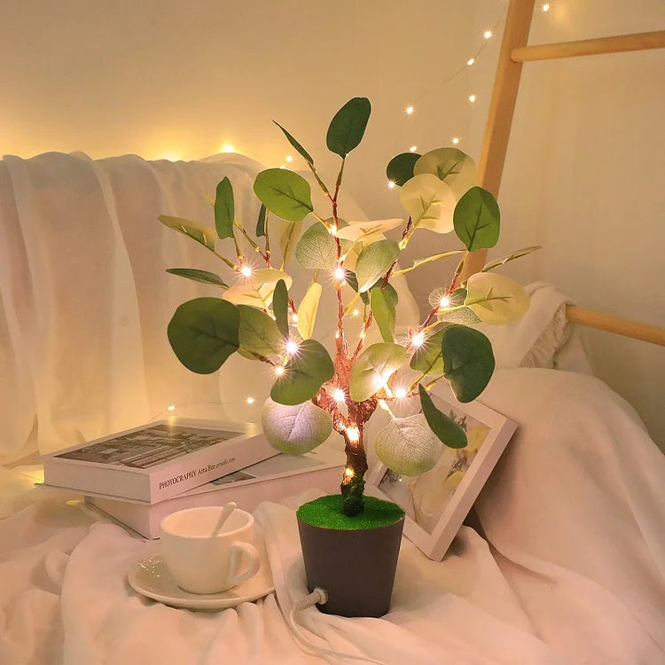LED Branch Tree Light  Decorative Potted Illuminated Foliage - Detailed view