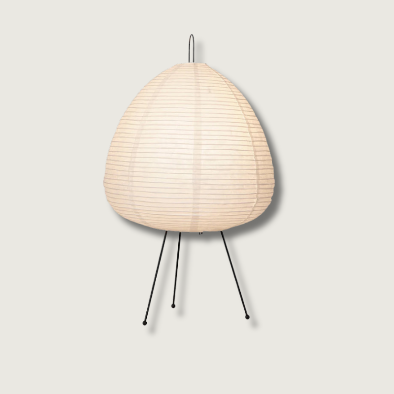 Japanese Paper Table Lamp Bamboo Frame Lantern Design - Product showcase