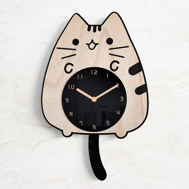 Cat Wall Clock  Swinging Tail Design - Product detail 4