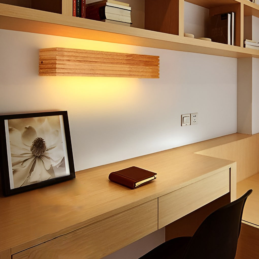 Nordic Wall Light Wooden LED Linear Sconce - Product detail 8
