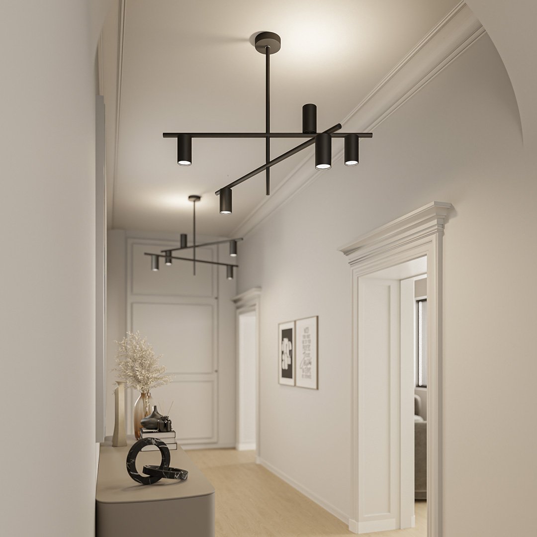 Modern LED Ceiling Light Asymmetrical Cylinder Design - Detailed view