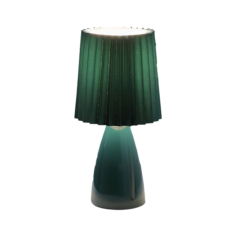 Modern Table Lamp Pleated Shade Glass Base - Product detail 6