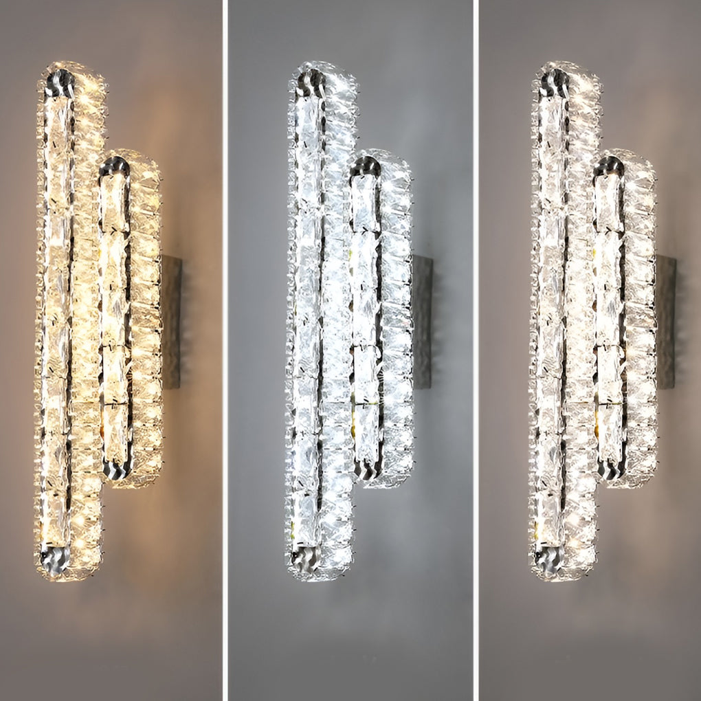 Crystal LED Wall Lamp Dual Strip Design With Dimming Control - Product example