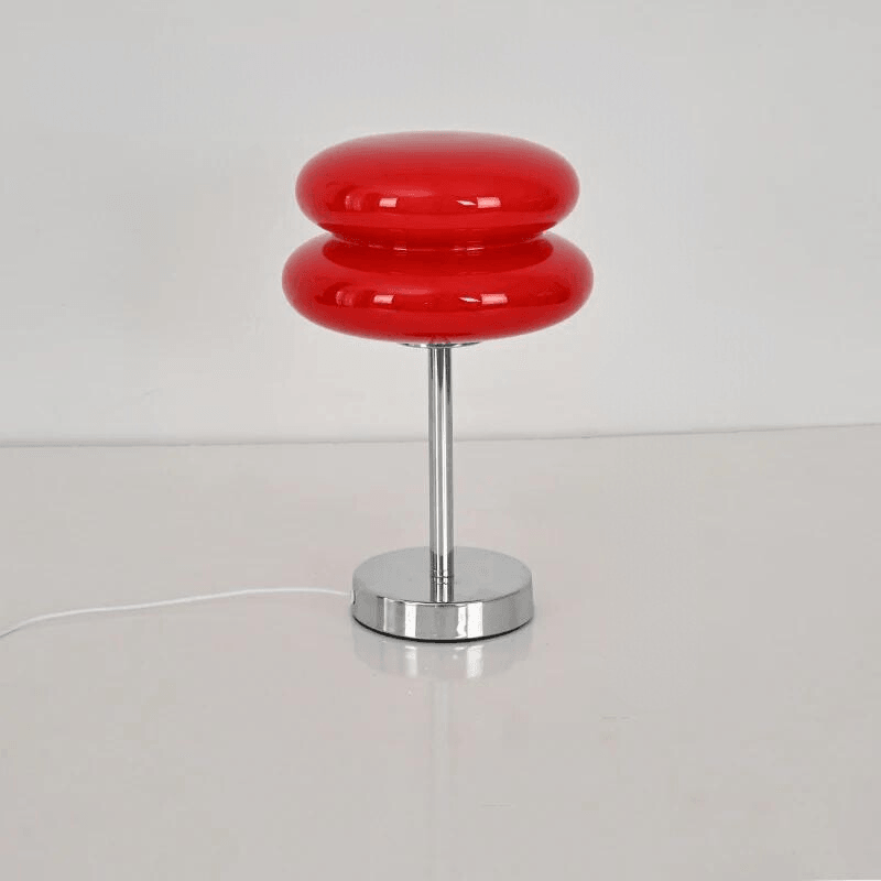 Modern Glass Table Lamp Pink Double Ring Design - Product detail 12