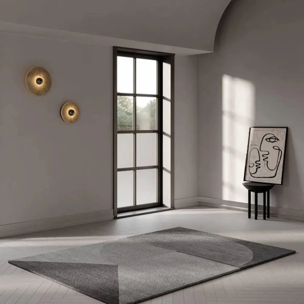 Modern Wall Light White Glass Disc with Bronze Center - Product detail 6