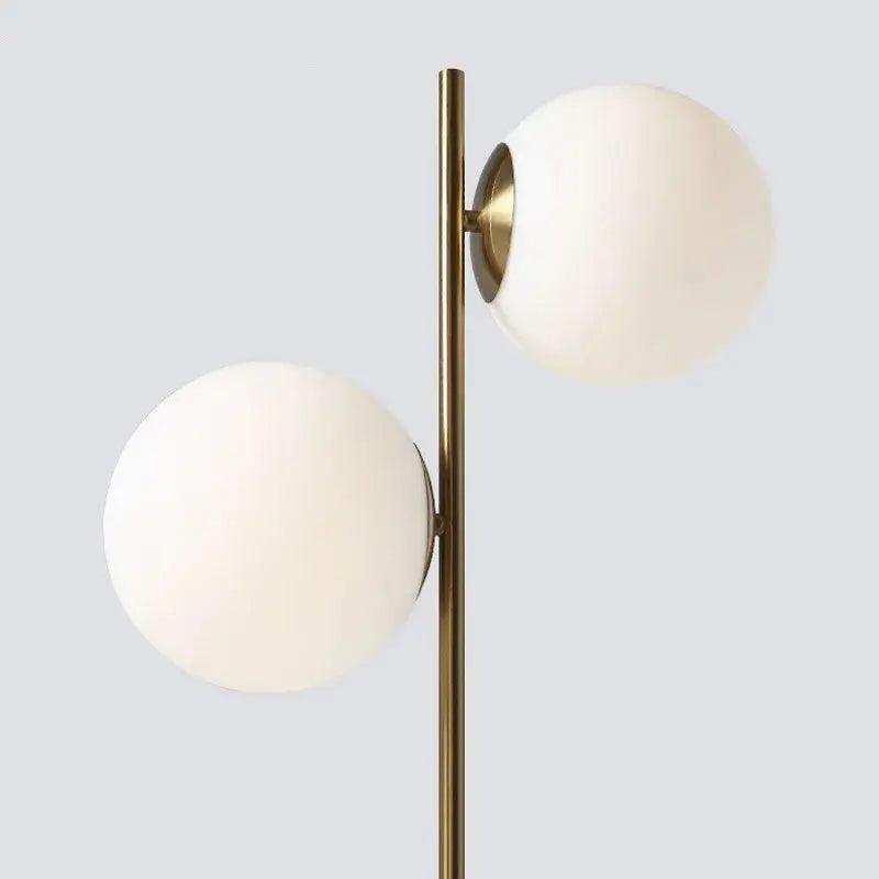 Modern Table Lamp Dual Globe Glass with Brass Stem - Product detail 5