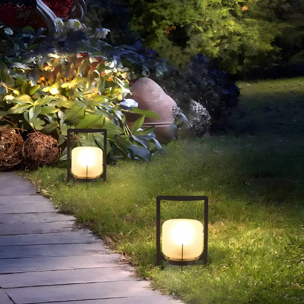 Modern Solar Wall Light  Framed Glass Lantern Design - Product detail 5