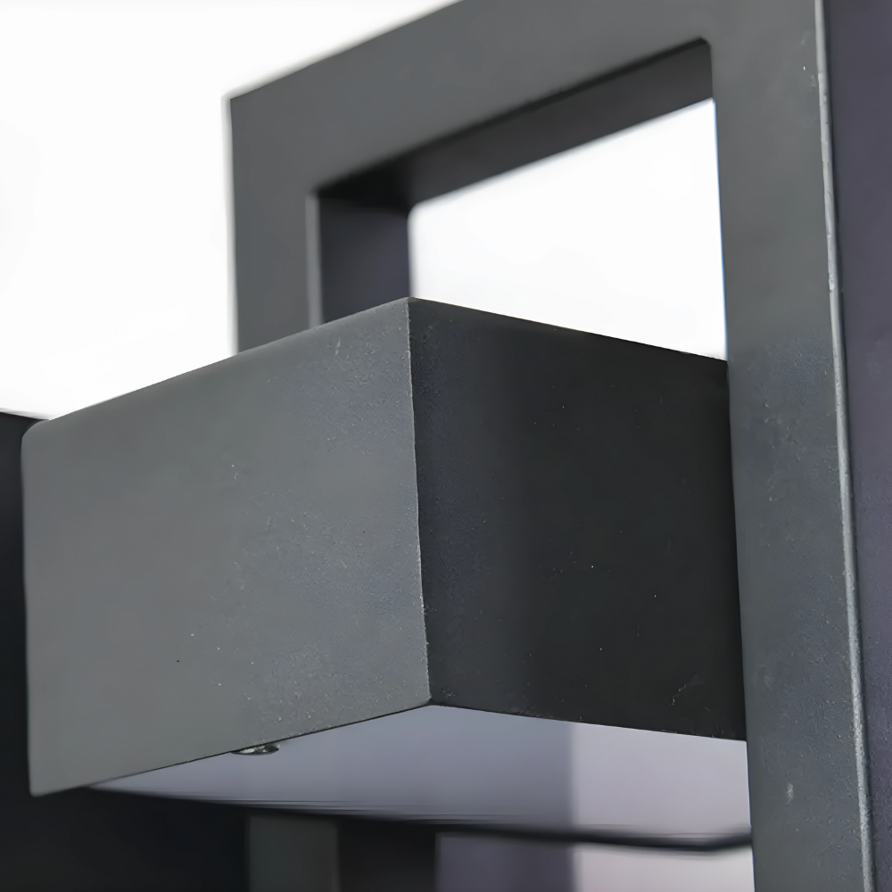 Modern Outdoor Wall Light Black Aluminum LED Sconce - Product example