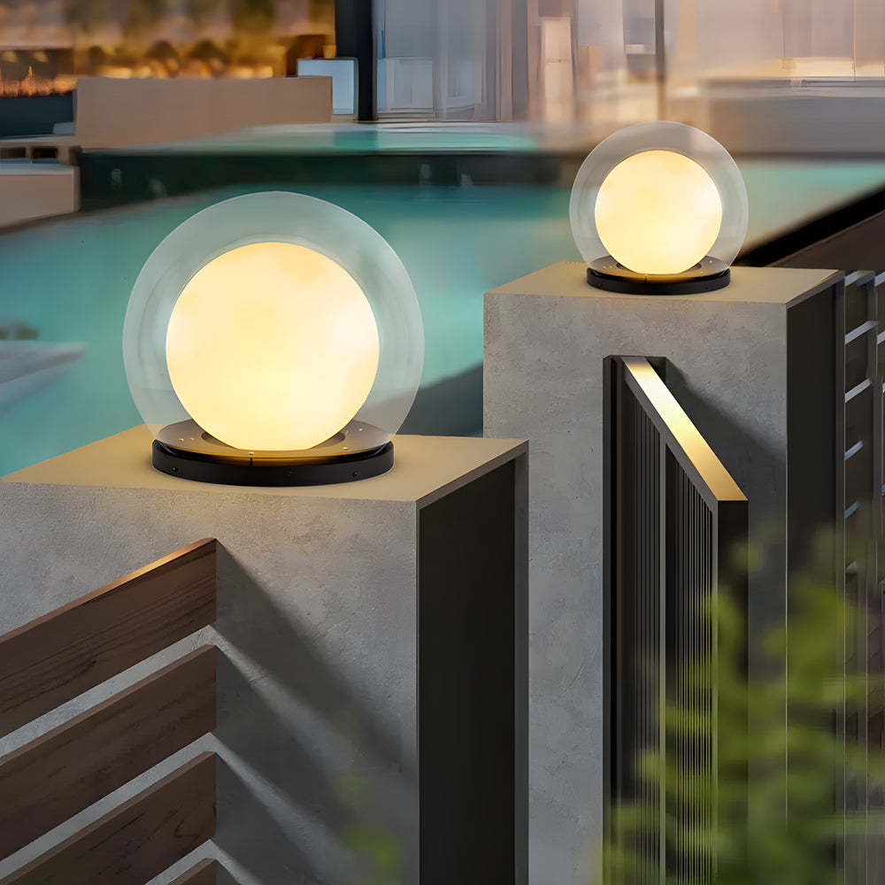 Modern Outdoor Solar Light Dual-Layer Moonlight Globe Design - Product detail 9
