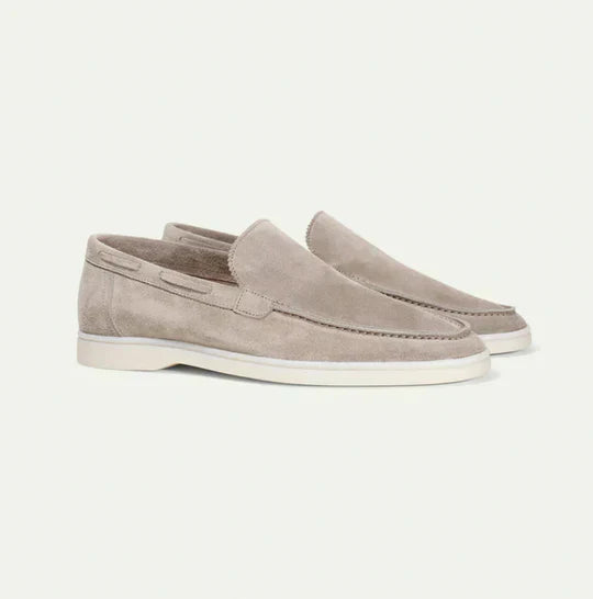 Classic Mens Suede Loafers  Dove Grey Slip-On Design - Product detail 6