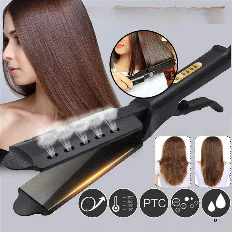 Professional Steam Hair Straightener  Ceramic Plates With Steam Vents - Product detail 4