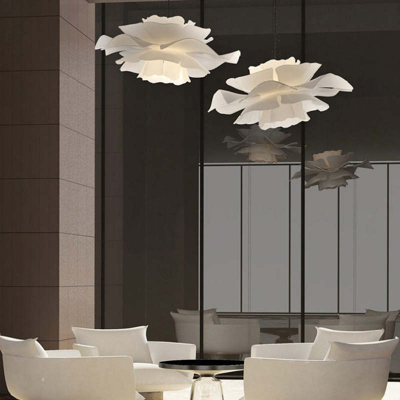 Modern Floral Pendant Light White Petal Design - Product detail 4