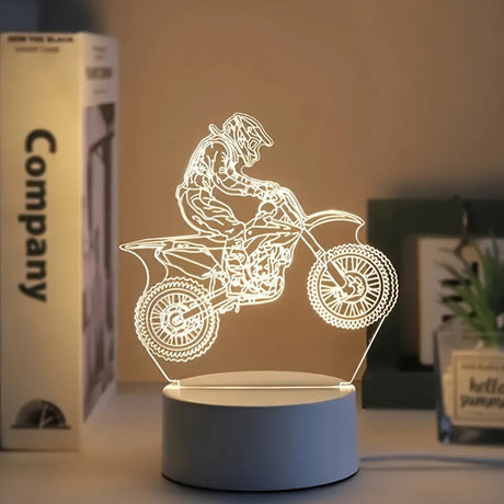 Motocross LED Night Light  3D Geometric Design - Product detail 7