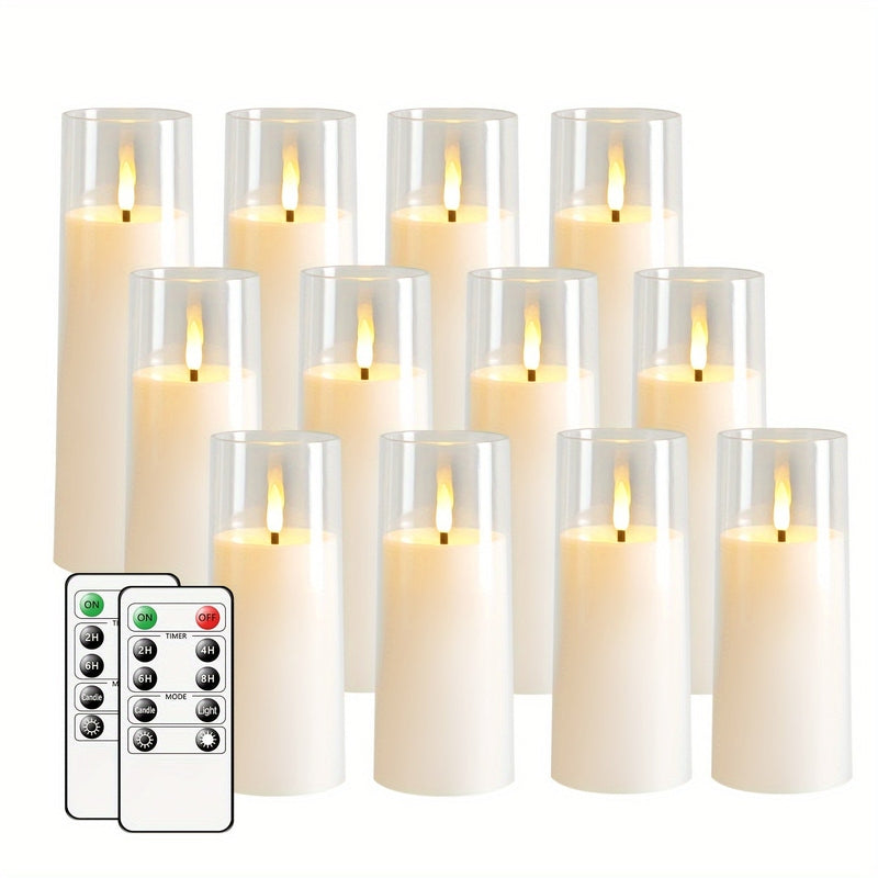 LED Flameless Candles  Remote Control Glass Set of 5 - Product detail 9