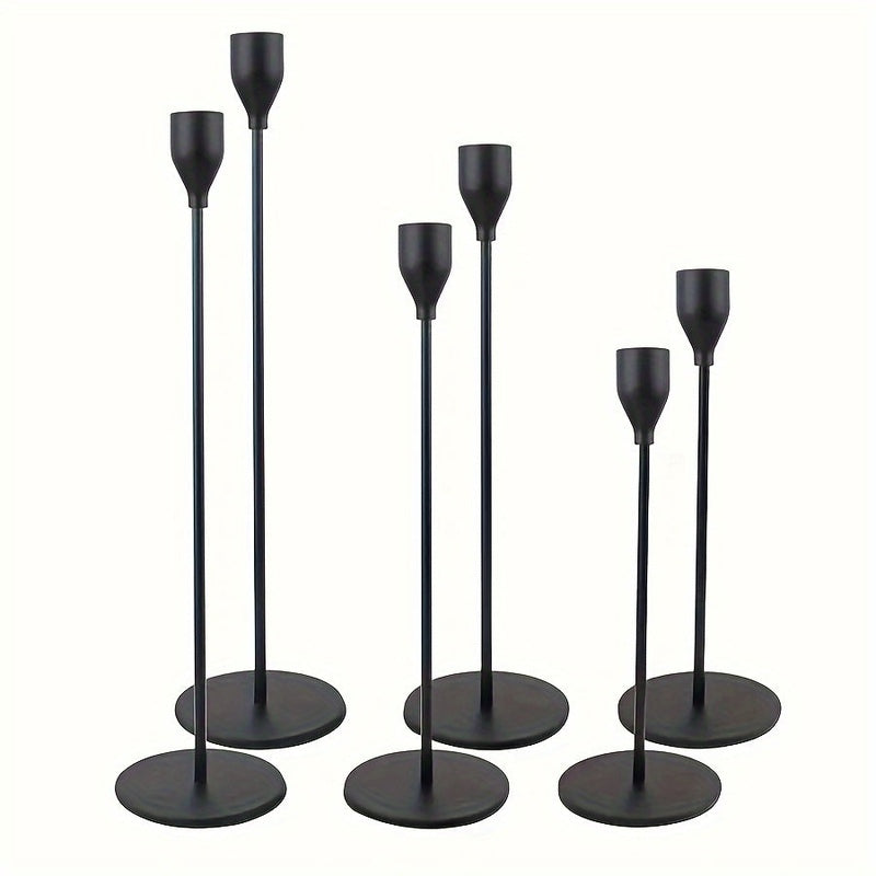 Modern Candle Holders Set  Brass-Finish Iron Stands - Product detail 8