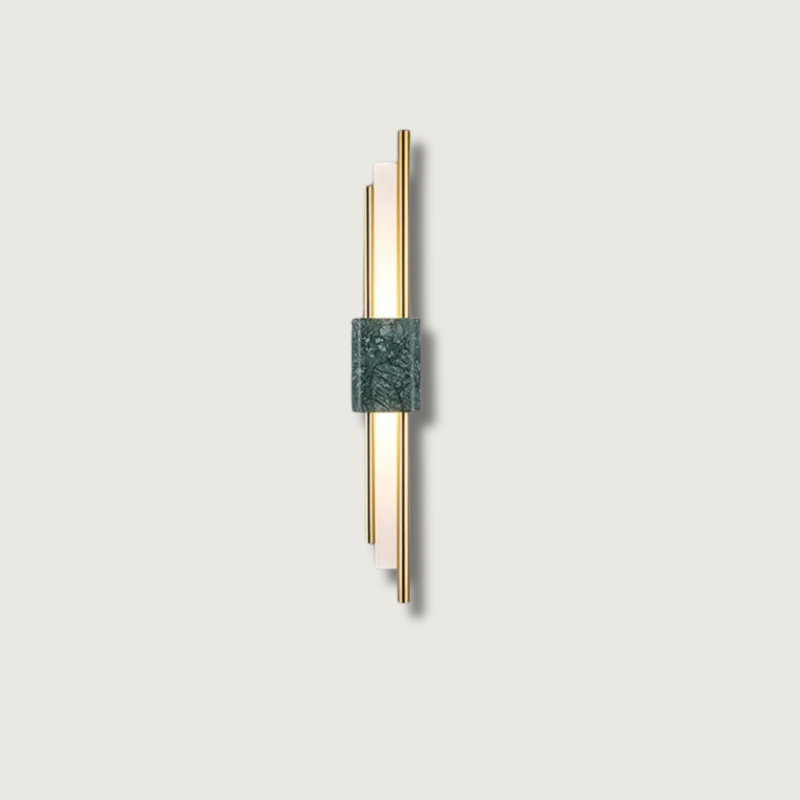 Modern Marble Wall Light Green Stone LED Sconce - Product showcase