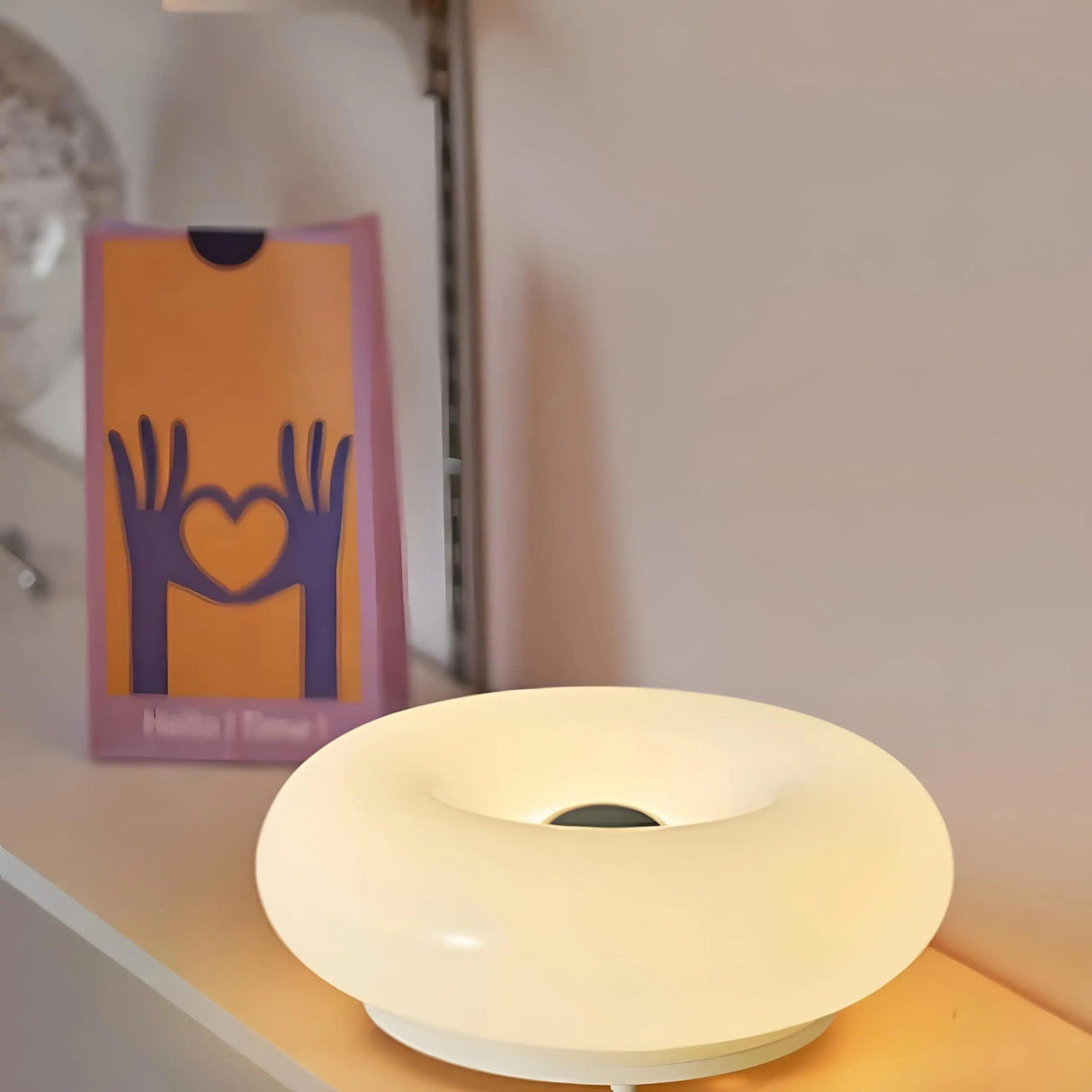 Nordic Donut Lamp Glass LED Touch Control - Product example