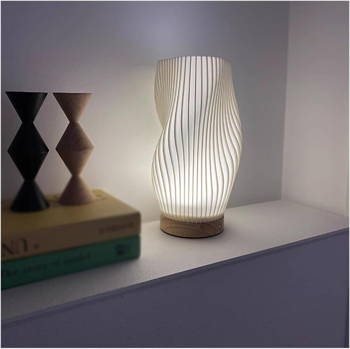 Modern Wave Table Lamp Pleated Shade Design - Product detail 16