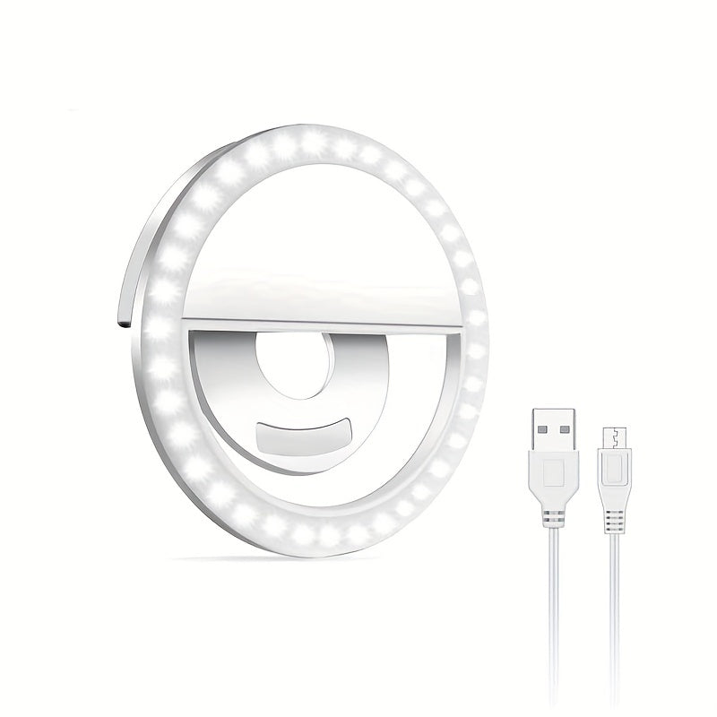 LED Ring Light  Portable USB Rechargeable Selfie Illumination - Product showcase