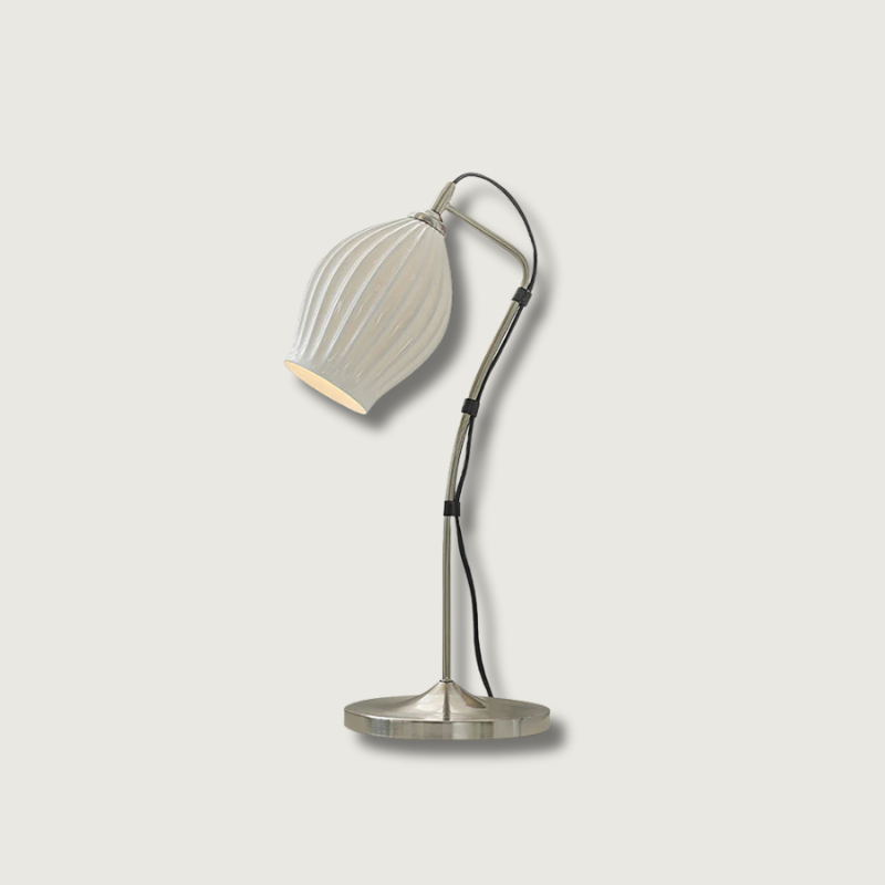 Ceramic Table Lamp Ribbed Shade Design - Product showcase