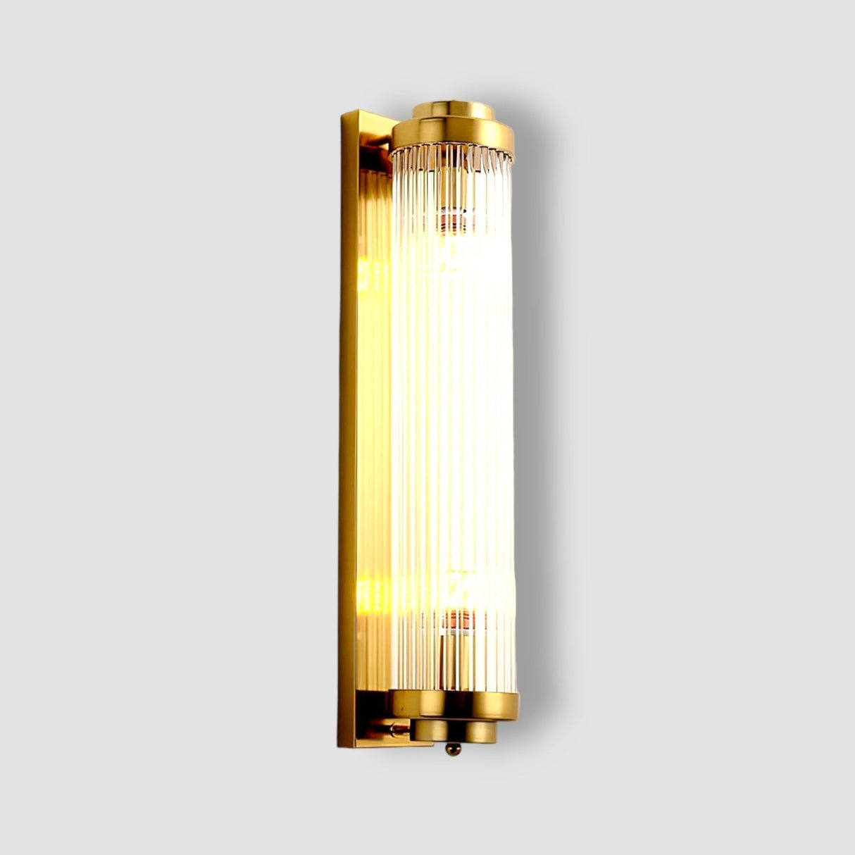 Art Deco Wall Light Ribbed Glass Gold Finish - Product detail 15