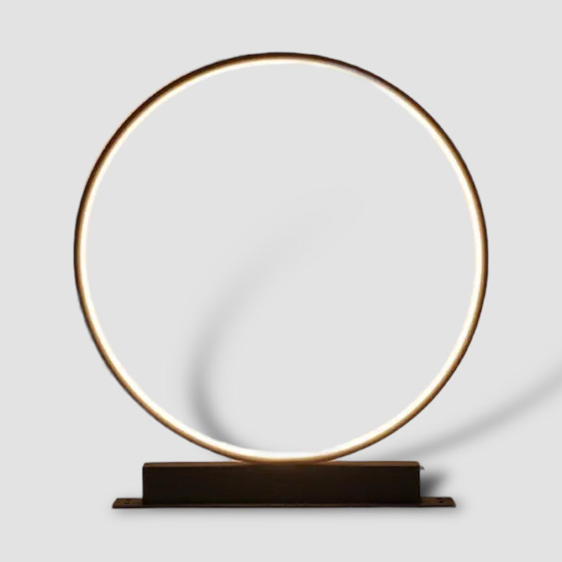 LED Circle Floor Lamp  Modern Aluminum Ring Design - Product showcase