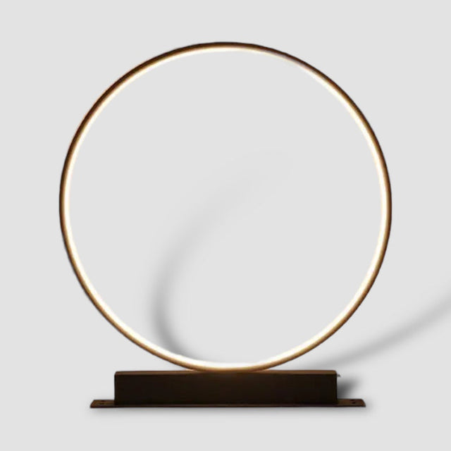 LED Circle Floor Lamp  Modern Aluminum Ring Design - Product showcase
