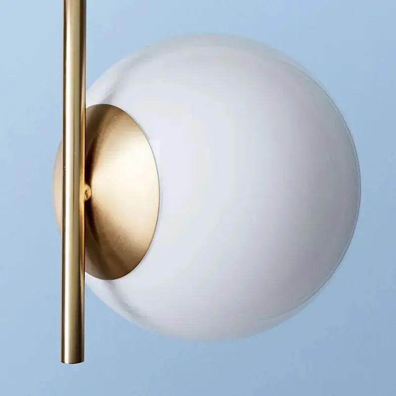 Modern Table Lamp Dual Globe Glass with Brass Stem - Product detail 6
