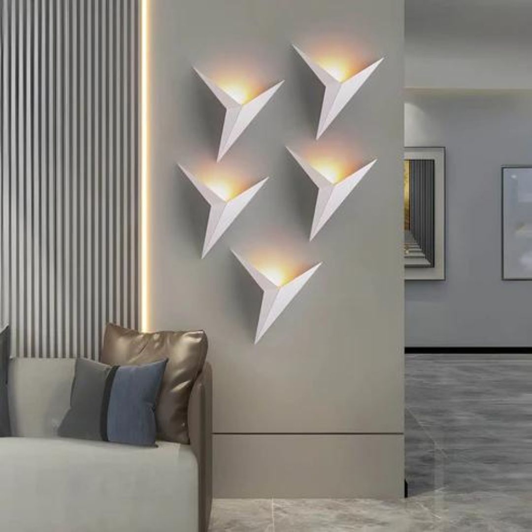 Modern LED Wall Sconce Geometric Triangle Design - Product example
