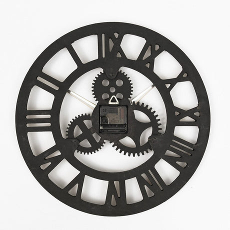 Industrial Wall Clock  Roman Numeral Gear Design - Product detail 6