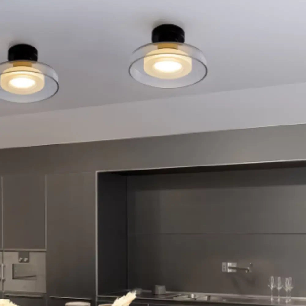 Modern Wall Sconce Smoked Glass LED Design - Detailed view