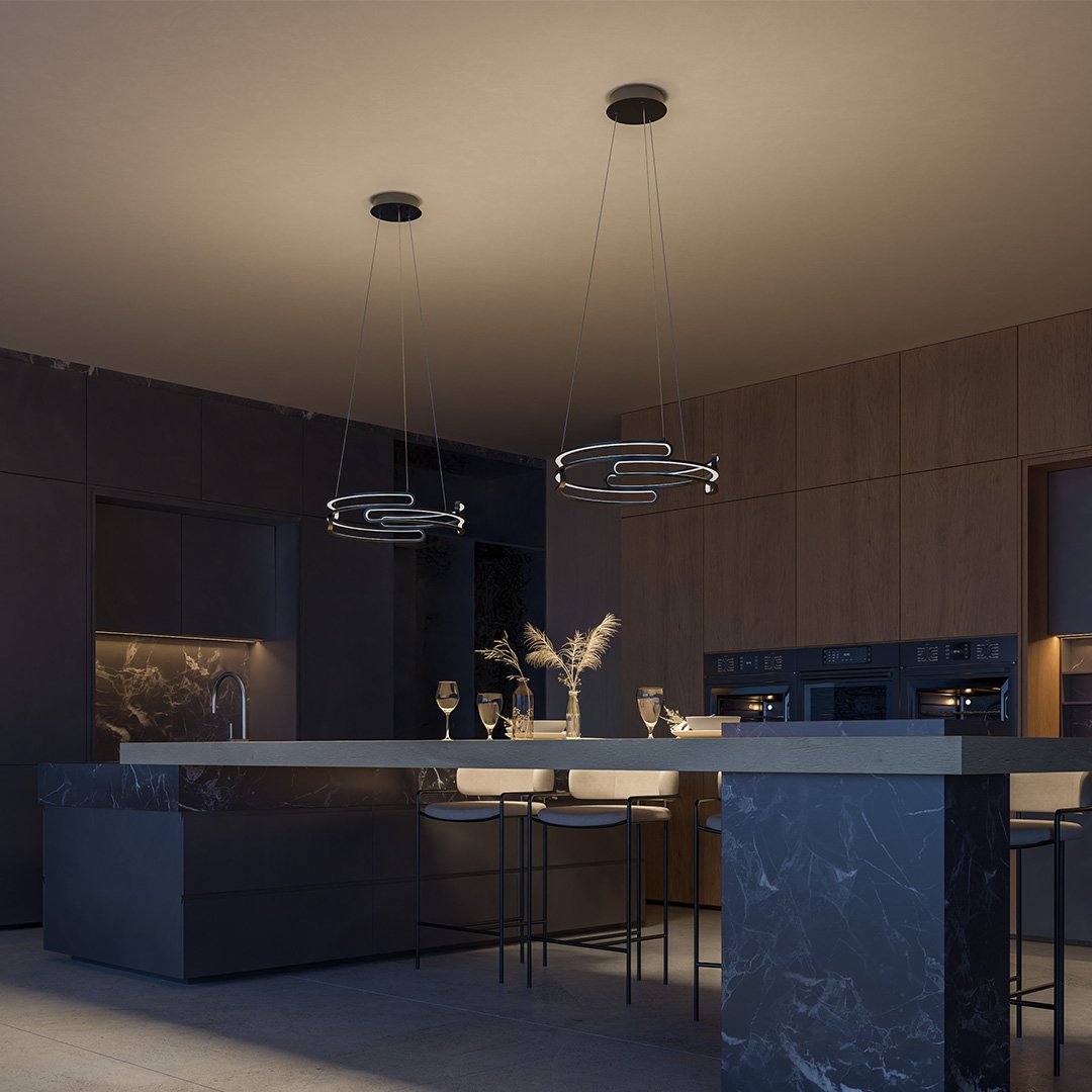 Modern LED Pendant Light  Circular Gold Metal Design - Product detail 17