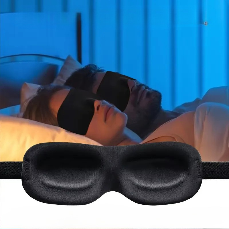 3D Contoured Sleep Mask  Ergonomic Light Blocking Design - Product example