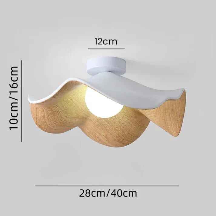 Modern Lotus Ceiling Light Wooden Wave Design - Product detail 11