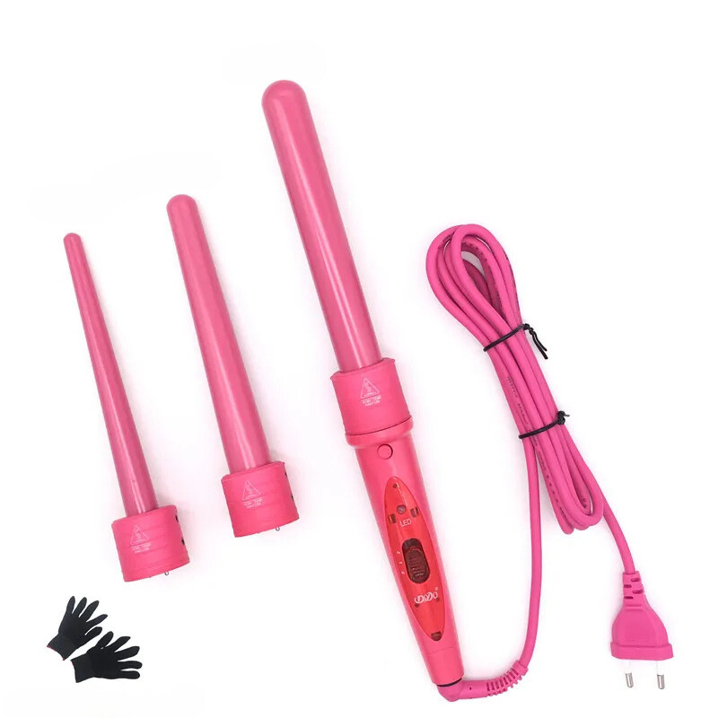 Professional Ceramic Hair Curler 3 Interchangeable Barrels Set - Product showcase