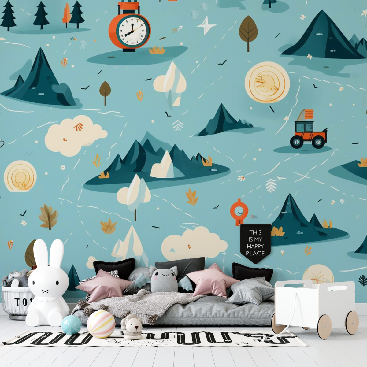 Street Art Mural Wallpaper | Urban Graffiti Galaxy Design