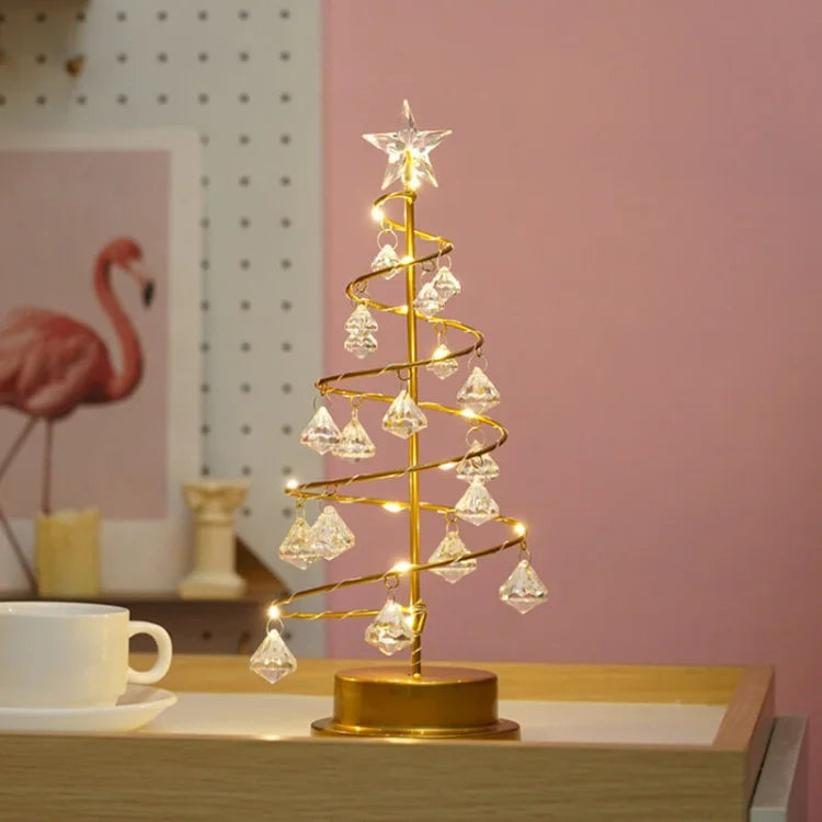 Crystal LED Christmas Tree  Spiral Wire Design with Star Topper - Product detail 4