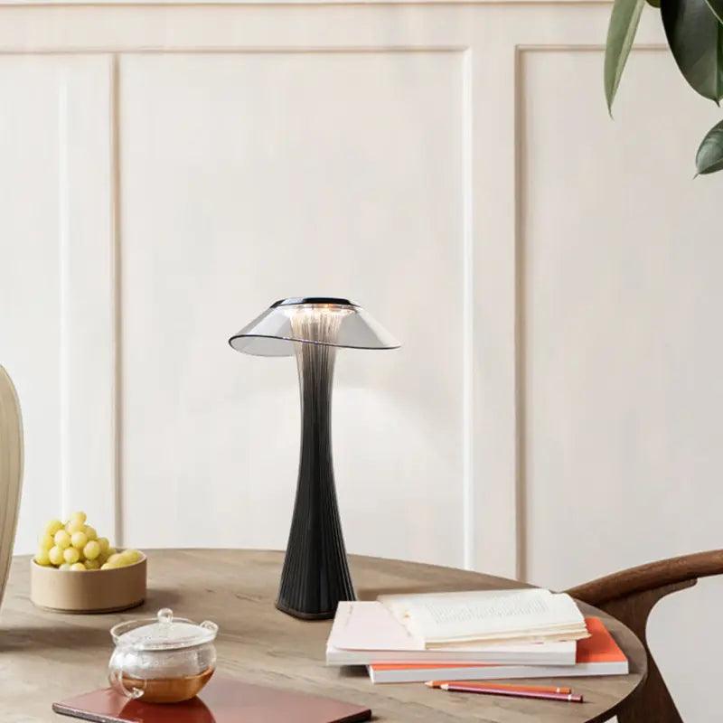 Modern Table Lamp  Ribbed Glass Design - Product detail 4