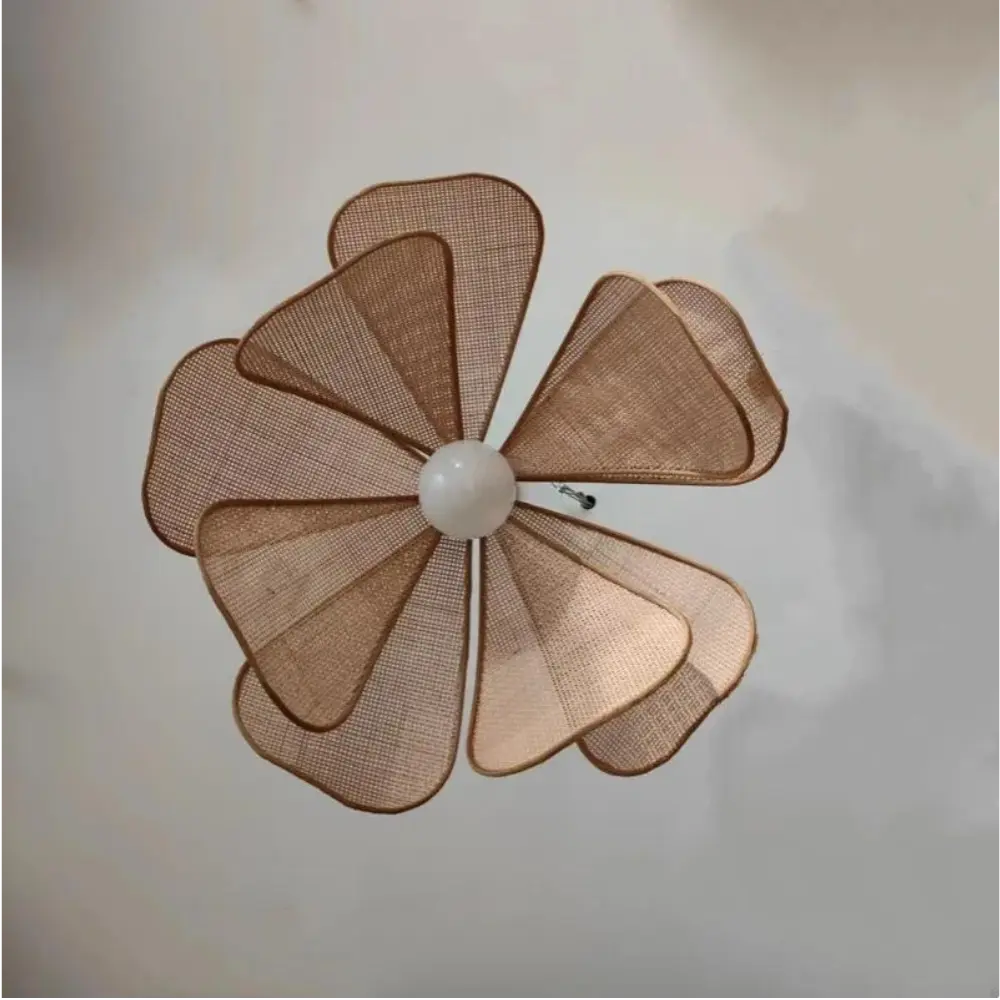 Floral Pendant Light Natural Rattan Petal Design - Product detail 7