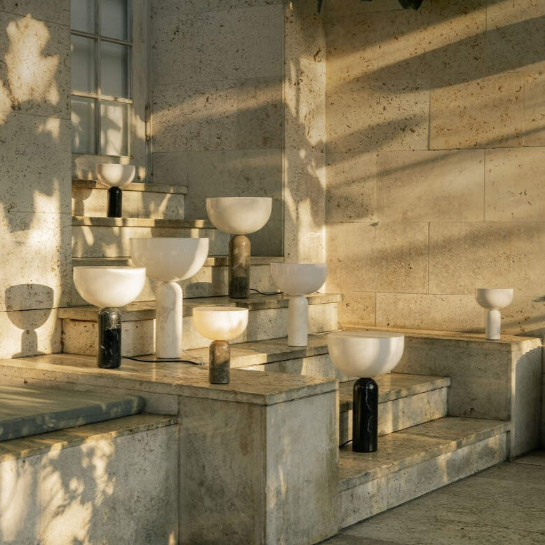 Minimalist Table Lamp White Marble Base Design - Product detail 14