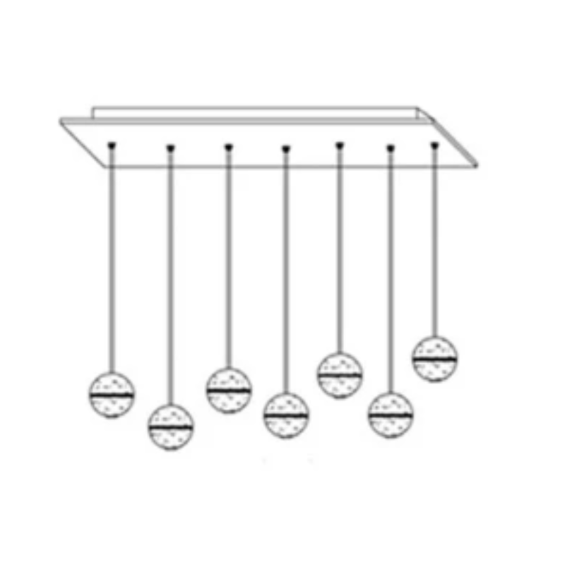 Modern Crystal Pendant Light Seeded Glass Sphere Cluster - Product detail 27