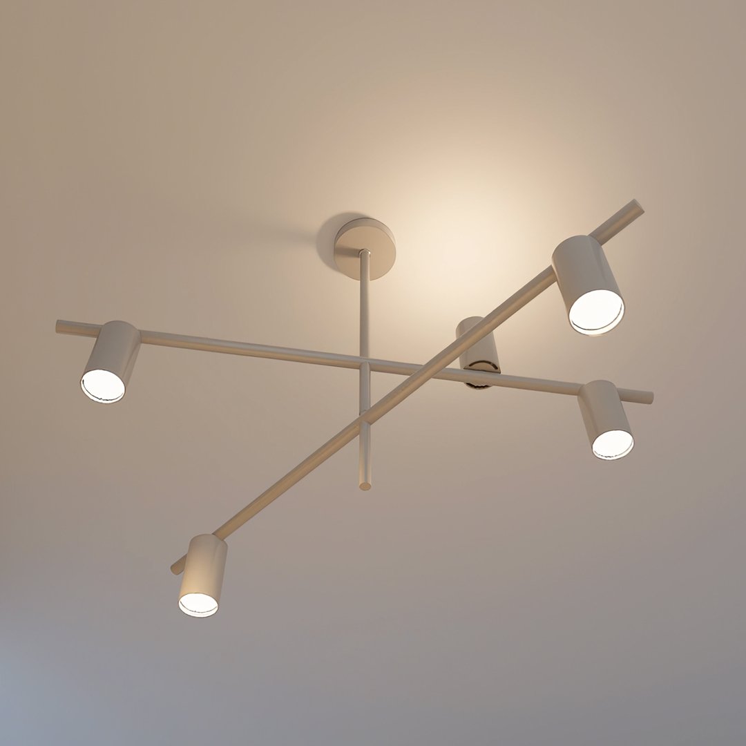 Modern LED Ceiling Light Asymmetrical Cylinder Design - Product example