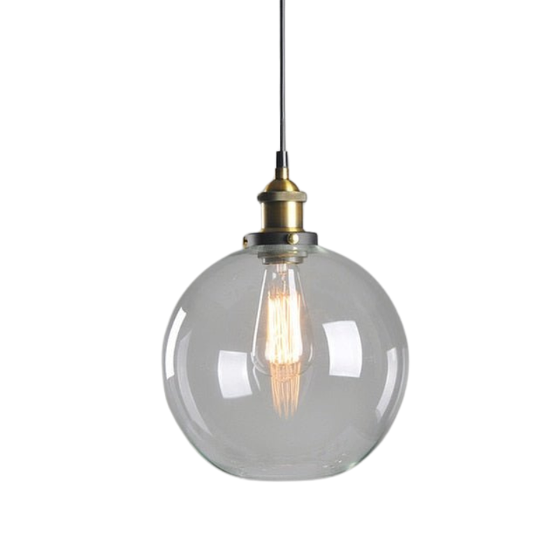 Industrial Glass Pendant Light Smoke Grey Vintage Shade - Product detail 12